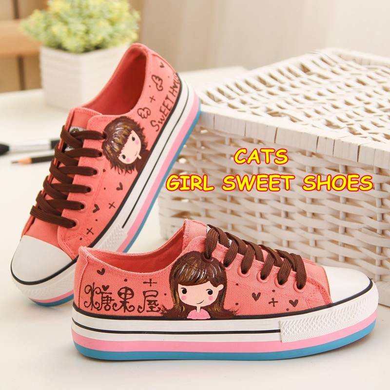 SEPATU WANITA SNEAKERS CATS GIRL SWEET SHOES CG55