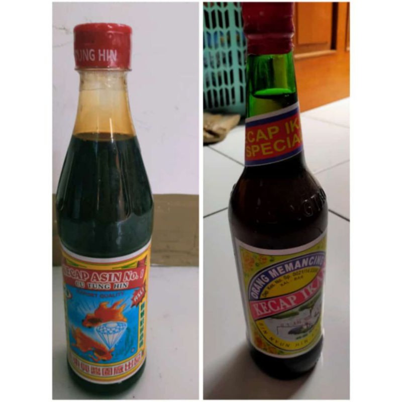 

kecap asin dan kecap ikan.