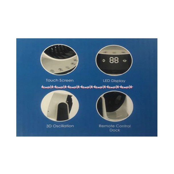 Kris Table Fan FSQ-MF08F Kipas Angin Meja Pake Remot Control Putih Abu