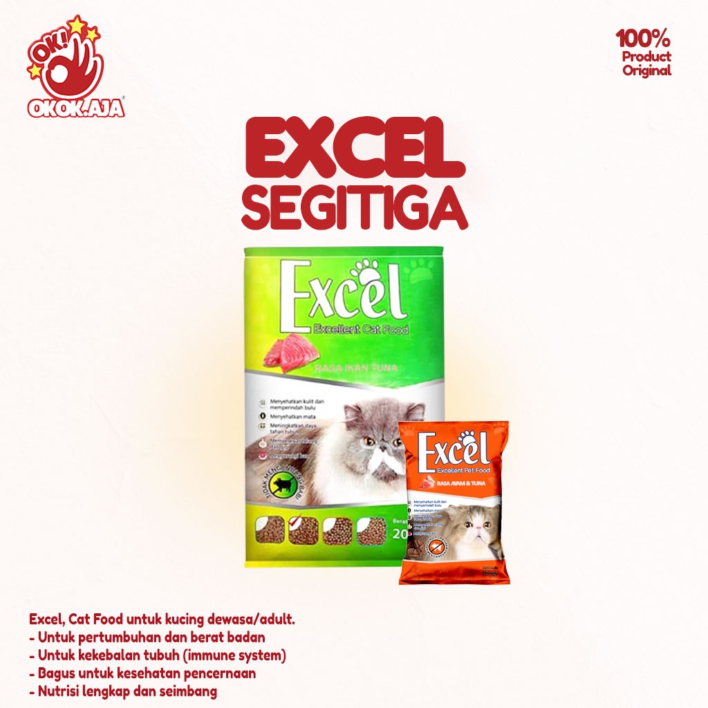 EXCEL 500g Makanan Kucing kering premium murah ( kemasan freshpack )