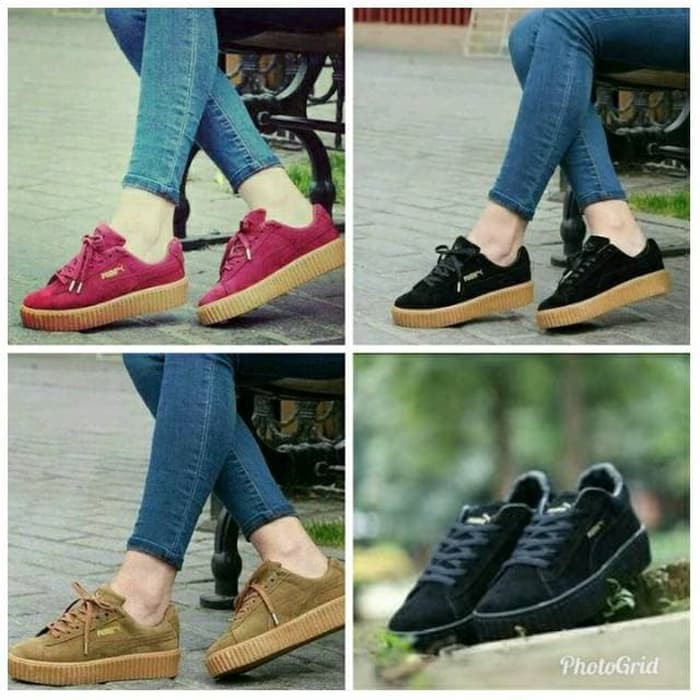 Sepatu Kets PM Maroon, Hitam, Tan, Full Hitam / sepatu wanita - Maroon, 37