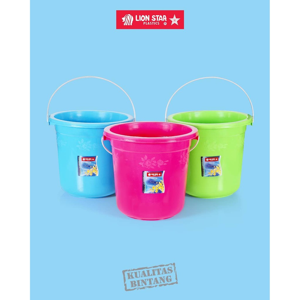 LION STAR EMBER CUCI PLASTIK GAGANG KAWAT PL 11 PAIL 1,5 GALON LION STAR EMBER WARNA WARNI