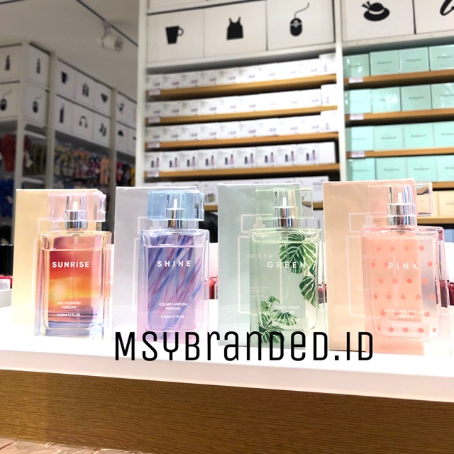 Cityscape Perfume 50 Ml Miniso Parfum Best Seller Pink Green Shine Sunrise