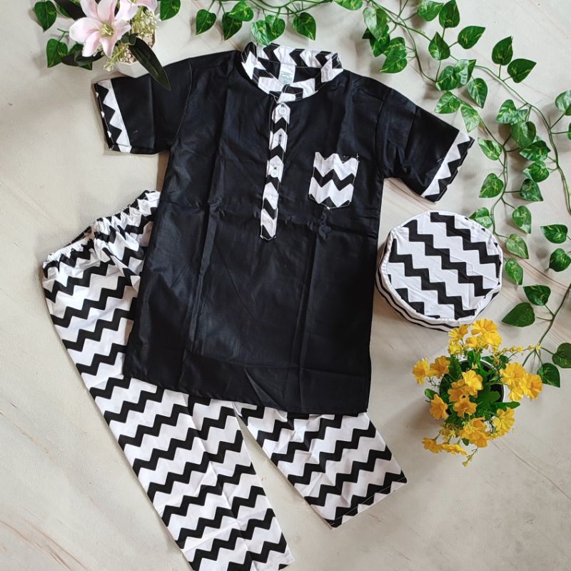 4-7Thn KOKO TURKI LittleKoda Setelan Koko Anak plus Peci