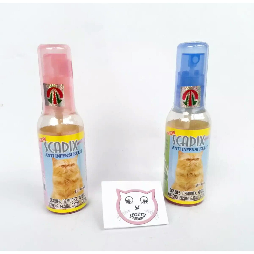 Obat kucing luka jamur koreng gatal Scabies Scadix Cat