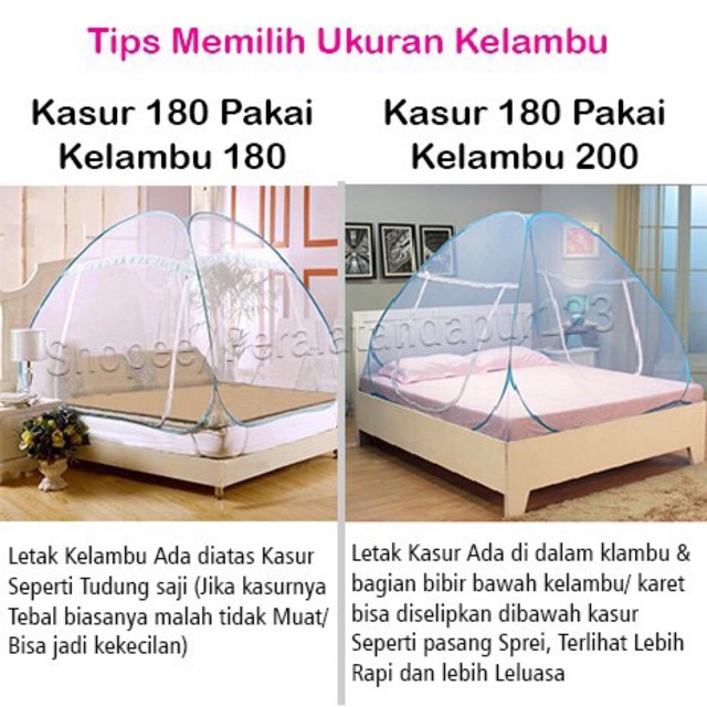 Kelambu Tidur Portable Kelambu Tempat Tidur Kelambu Butterfly Lipat Ukuran 180x200 &amp; 200x200CM Kelambu Tenda GOSHOP88