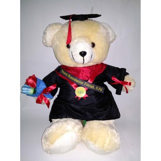 Gemes Dan Lucu Boneka Wisuda 60cm Special Selempang Nama Dan Buket Bunga Ds966 Serieht23