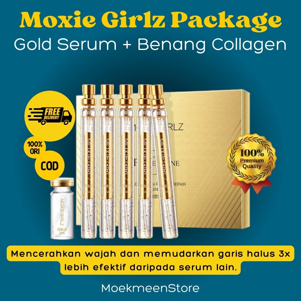 ORI MOXIE GIRLZ GOLD PROTEIN LINE PEPTIDE - Tanam Benang Tanpa Jarum Serum Kecantikan Gold 24k / Gol