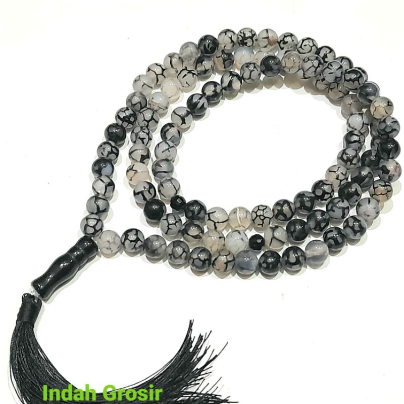 TASBIH BATU AKI SISIK NAGA 8MM 99BUTIR ORIGINAL