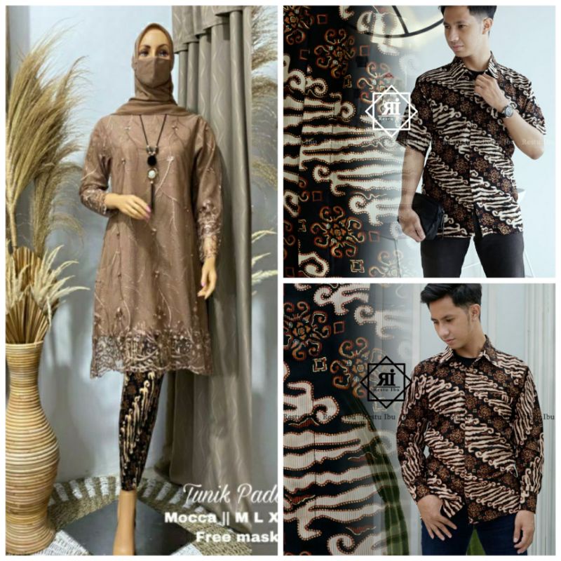 COUPLE KEBAYA MODERN/COUPLE KEBAYA TUNIK TILLE/COUPLE KEMEJA BATIK