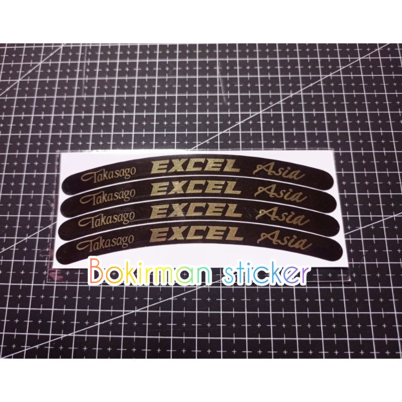 STICKER VELG TAKASAGO EXEL ASIA GOLD ISI 4