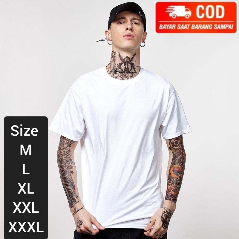 Kaos Polos Pria Baju Lengan Pendek Pria Kaos Oblong Distro Pria Tshirt Men Fashion Pria