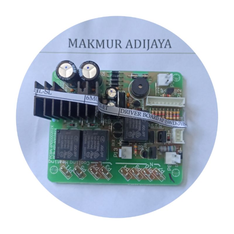 Modul PCB driver dispenser SHARP original galon bawah SWD-70EHL-SL Kode 6M00002D2X