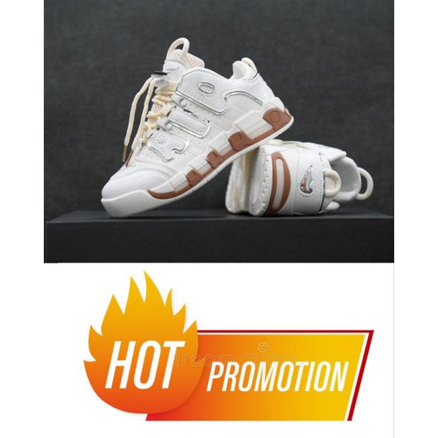 Sepatu Anak Air More Jordan Uptempo White Gump