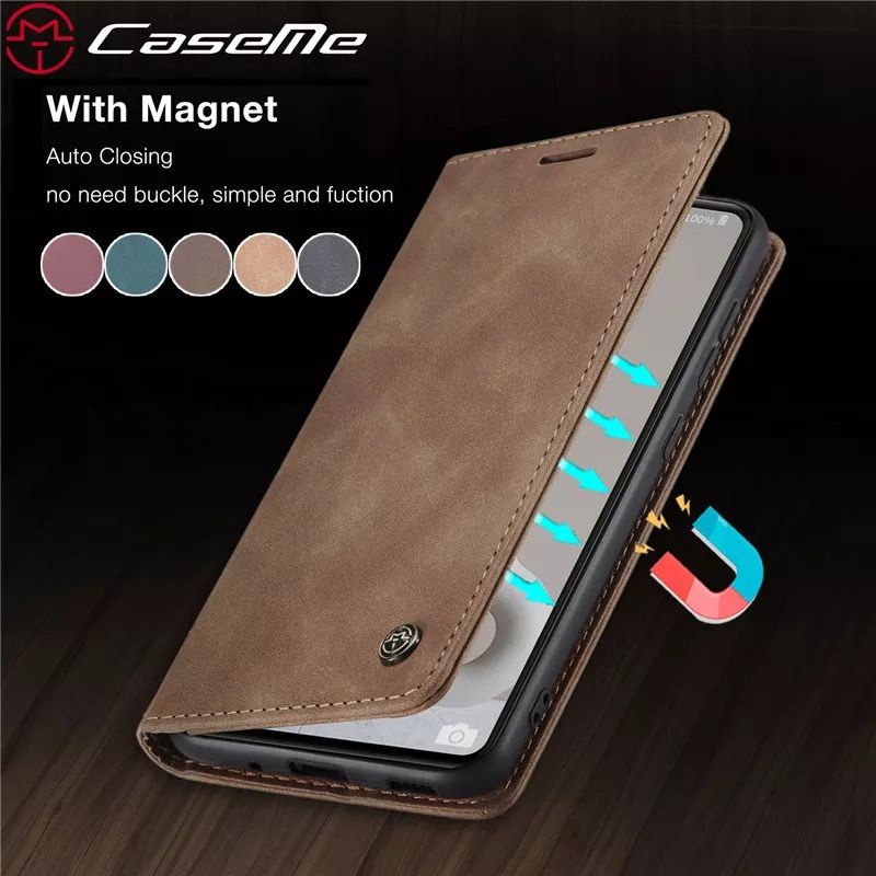 Flip Case Cover Wallet Caseme Original Leather Premium Case Kulit With Slot Card Slim Samsung Galaxy