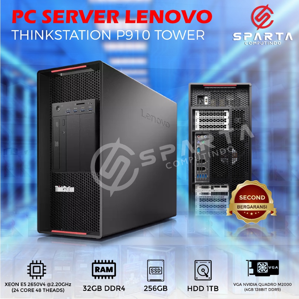 PC SERVER LENOVO THINKSTATION P910 TOWER MURAH BERKUALITAS BERGARANSI