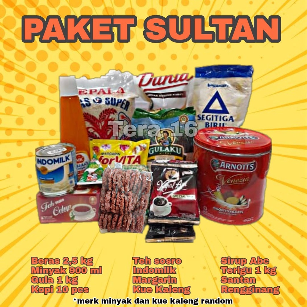 

paket sembako sultan paket komplit hampers murah bandung