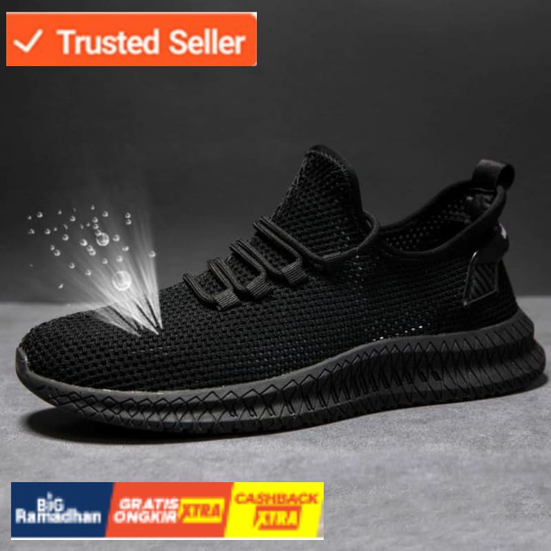 SNEAKERS COWOK HITAM BIRU MISTY  7.7 BIG SALE  "Cm 03”Sepatu Sneakers Pria