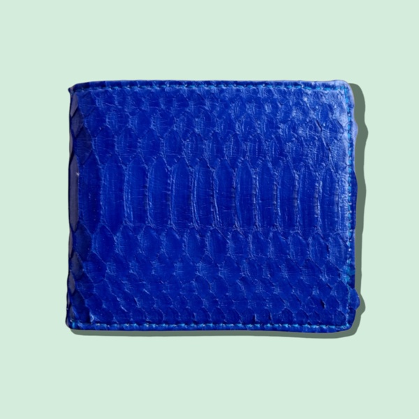 Dompet Kulit Ular Python Asli Warna Biru. Dompet Kulit. Dompet Kulit Asli. Dompet Pria