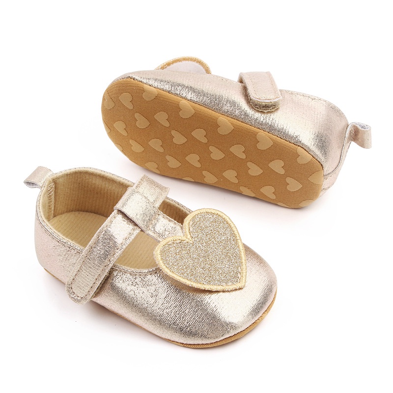 HappyOliver LOVE GLITTER Sepatu prewalker bayi dan anak perempuan newborn 0-18 bulan