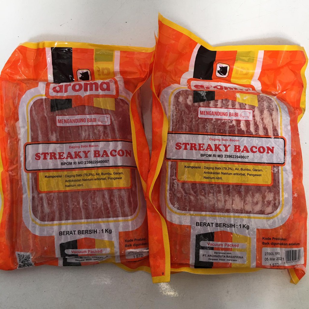 

PROMO BUNDLE STREAKY PORK BACON AROMA 2 @1KG