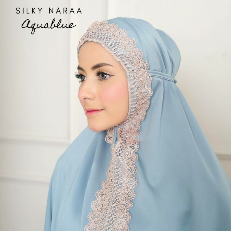 Mukena silky premium polosan polos lilac dll