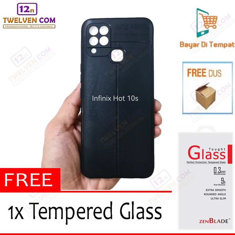 [FLASH SALE] Case Auto Focus Softcase Infinix Hot 10s - Free Tempered Glass