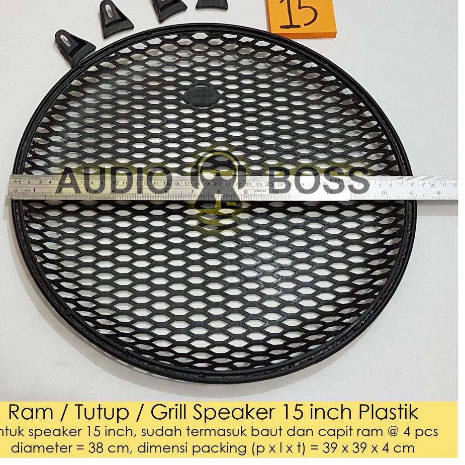 (TERLARIS) <<>> 112PRZ RAM Tutup Grill Speaker 15 Inch 15in 15 In Plastik