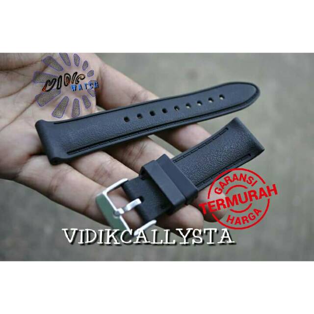 ORIGINAL RUBBER STRAP TALI KARET JAM TANGAN 22 MM UNIVERSAL WATERPROOF SILICONE RUBBER STRAP