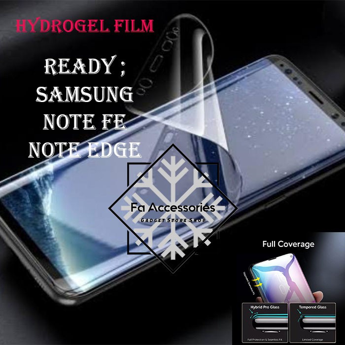 FA ANTI GORES JELLY HYDROGEL SAMSUNG GALAXY NOTE EDGE FAN EDITION  FULL SCREEN PROTECTOR GUARD SHOCK