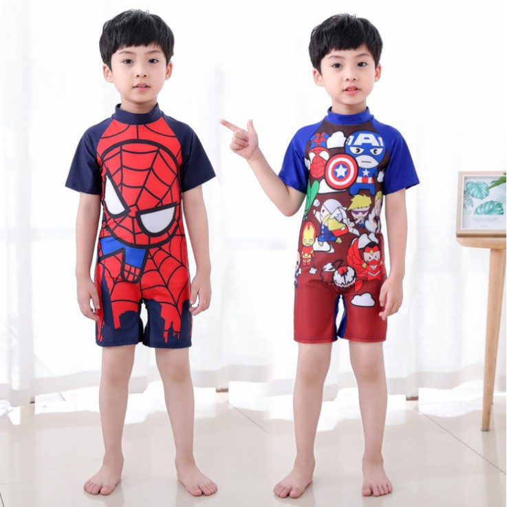 Baju renang anak laki laki motif superman batman dll