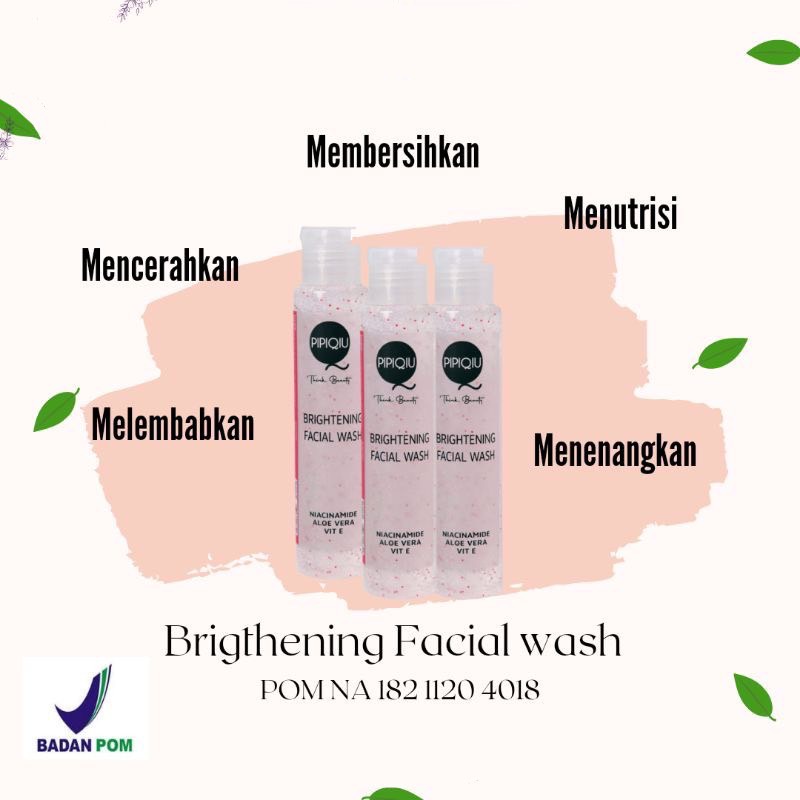 Pipiqiu Sabun Wajah/Brightening Facial Wash 100 ml