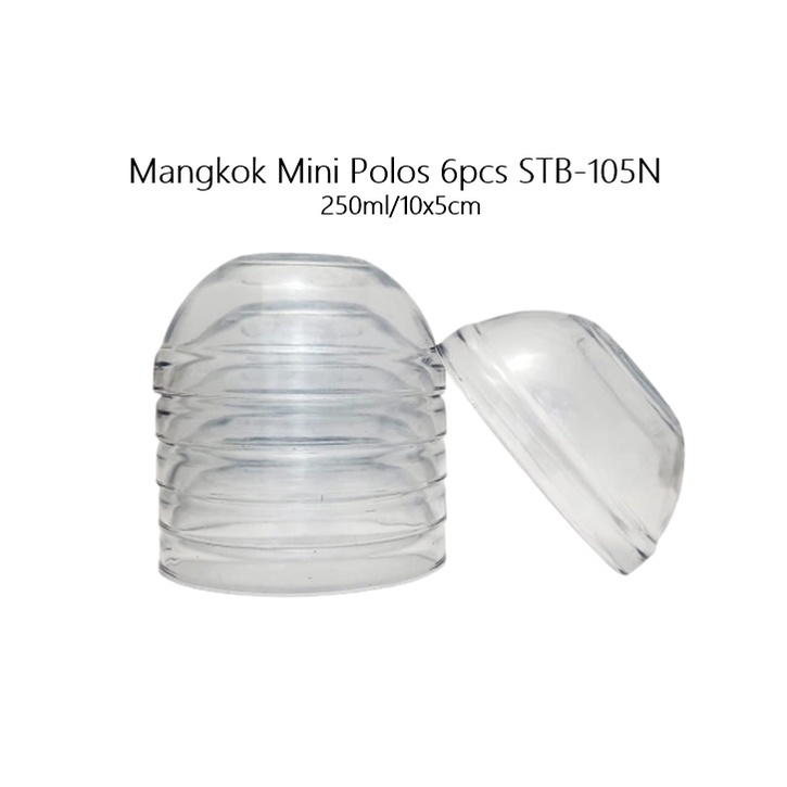 [4 Set] Mangkok Mini Polos STB-105N 250ml/10cm 6pcs