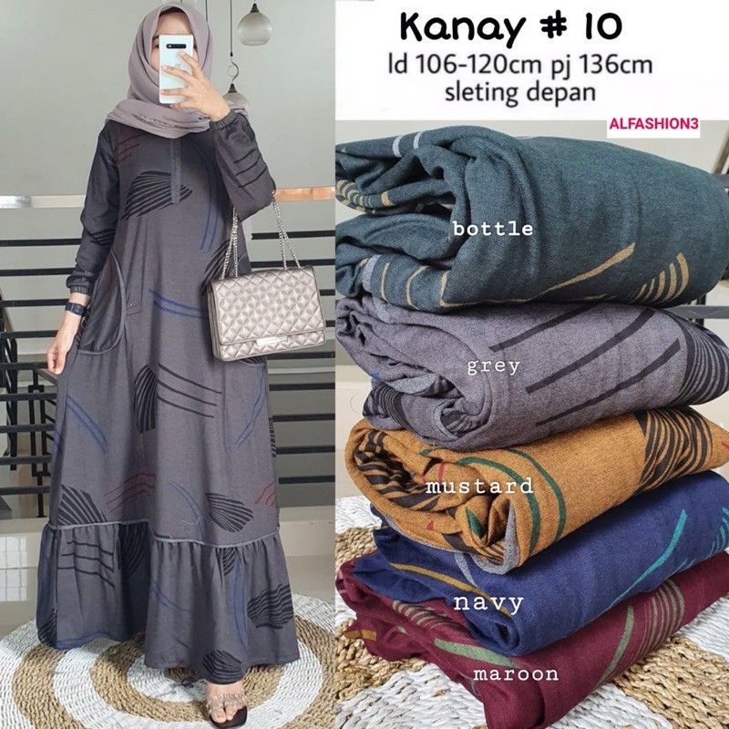 Kanay Maxy 10 - Gamis Denim Diana Busui LD105 / kayana maxy / R.18 - 222-6229