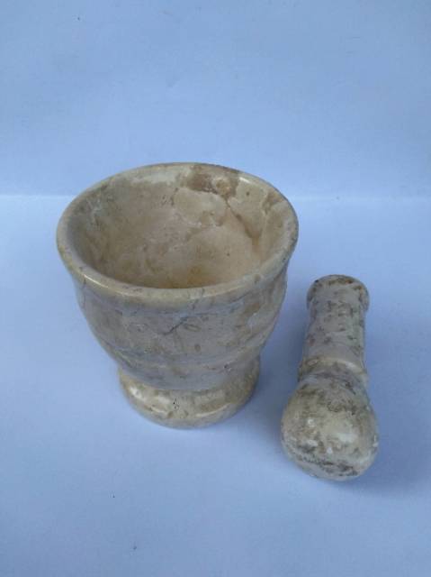 (BISA COD) MORTAR &amp; PESTLE MARMER - ALAT PENUMBUK &amp; LUMPANG GERUSAN OBAT BATU MARMER - TUMBUK BUMBU