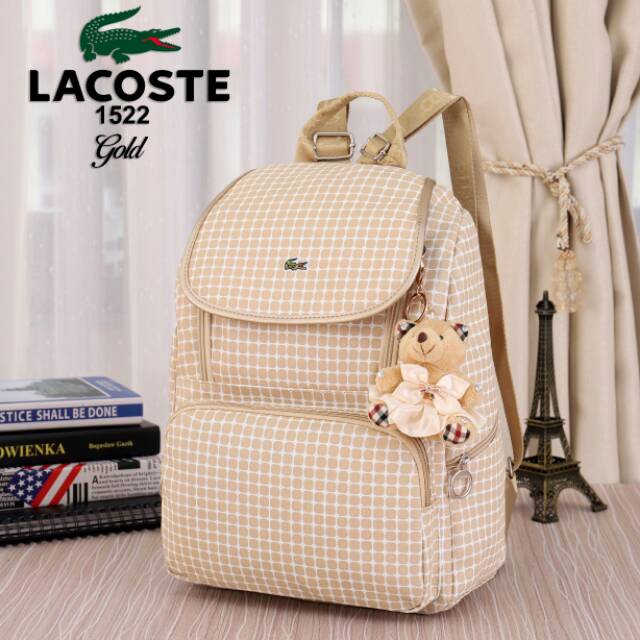 Tas ransel wanita LACOSTE import murah | shelaashop 🎒