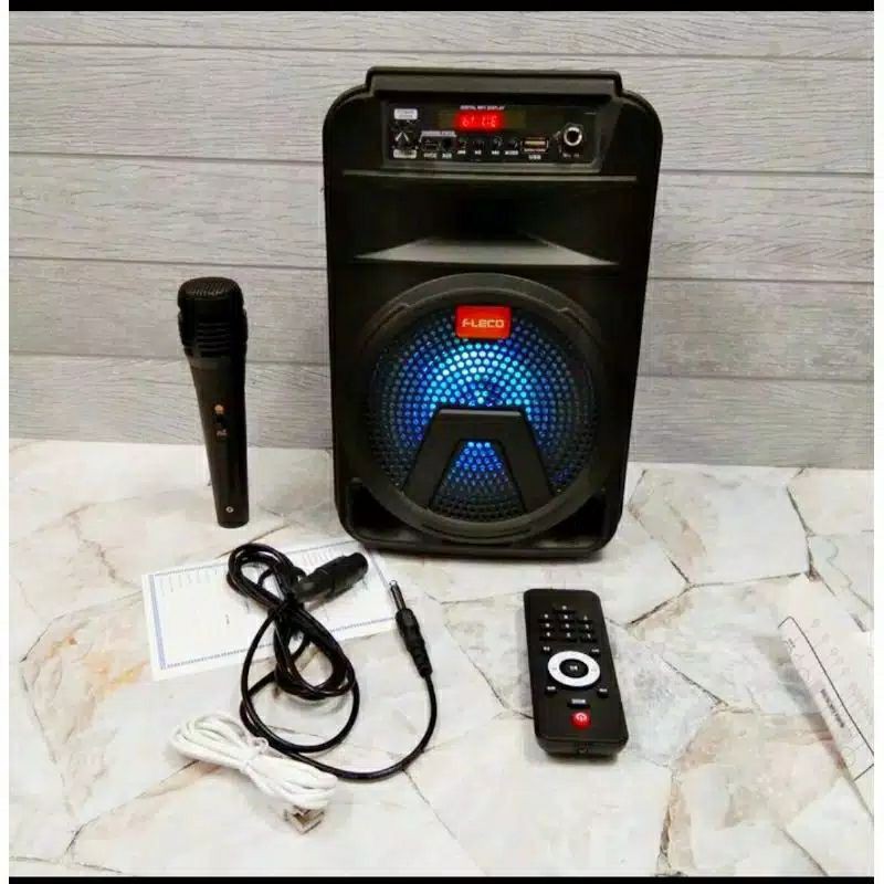 Speaker Bluetooth Fleco F3362/FL611/FL612 Microphone Karaoke/Salon Aktif Wireless Subwoofer 6,5Inch