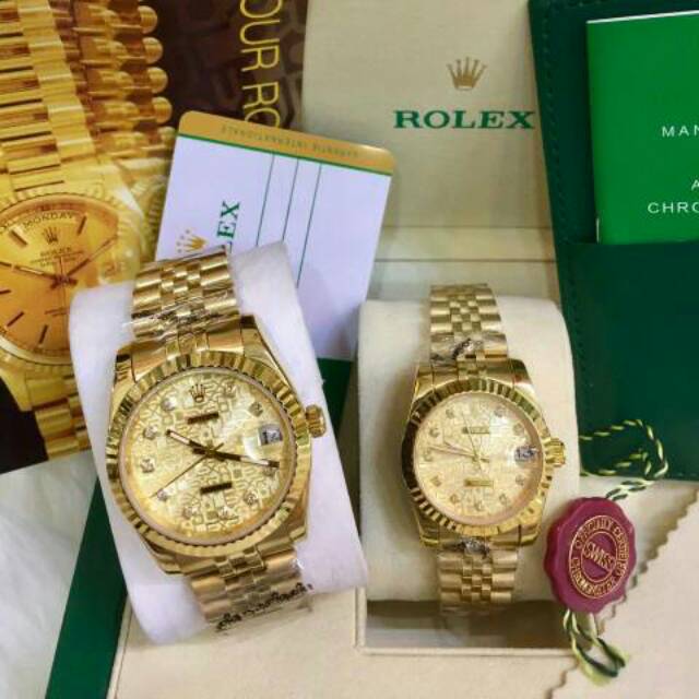 Jam tangan COUPLE ROLEX DATEJUST AUTOMATIC PREMIUM