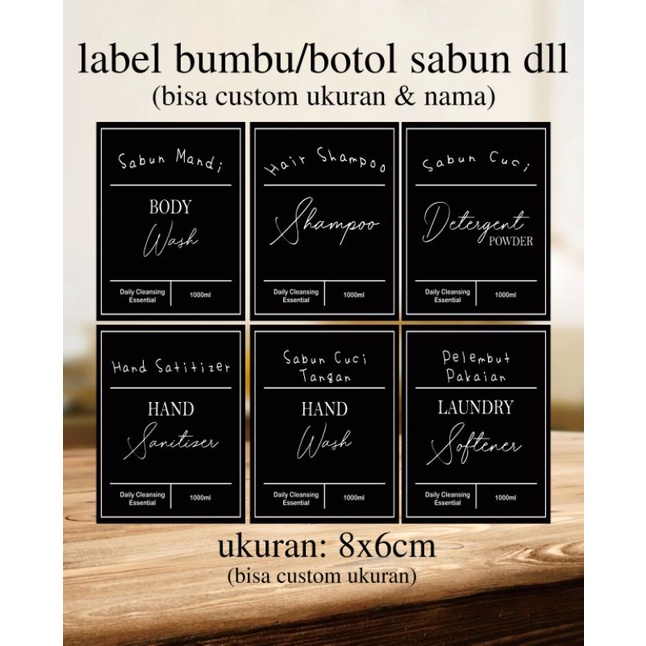 

label bumbu dapur/sticker bumbu dapur/sticker organizer