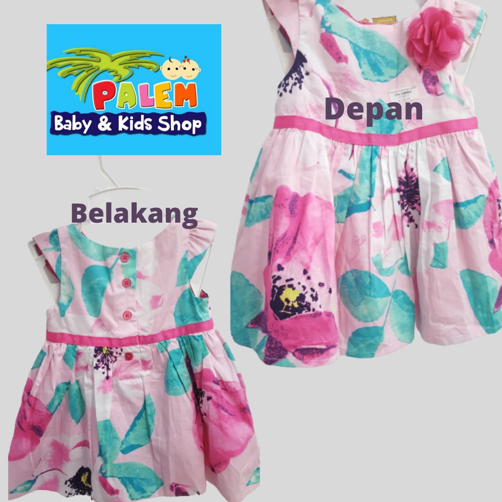 cherokee Dress Katun bunga Pink 54503/dress pesta anak