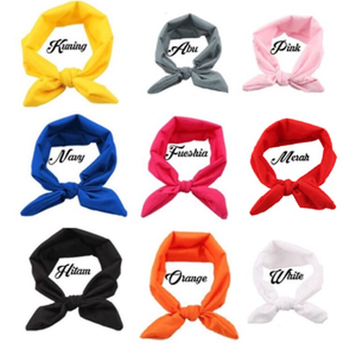 Headband Bayi Pita polos.Bando Bayi Polos Ribbon