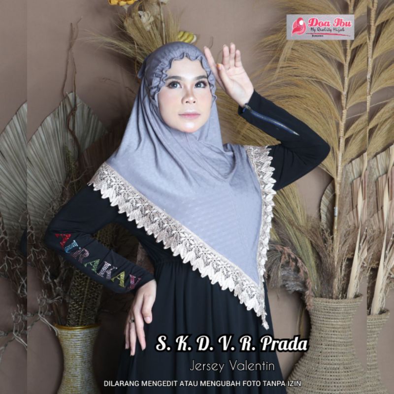 501 JILBAB DOA IBU SIRIA KERUT DAHI RENDA PRADA V DEX OVAL JERSEY VALENTINE CORAK MOTIF/HIJAB DOI OR