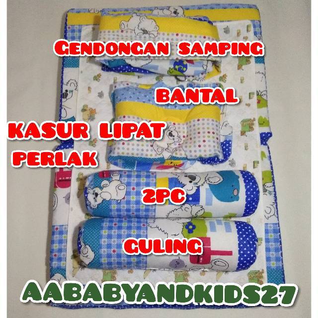 SET TEMPAT TIDUR BAYI MYLOVE-KASUR LIPAT BAYI MODEL TAHU-MATRAS BAYI 5IN1 MYLOVE-KASUR LIPAT KOMPLIT