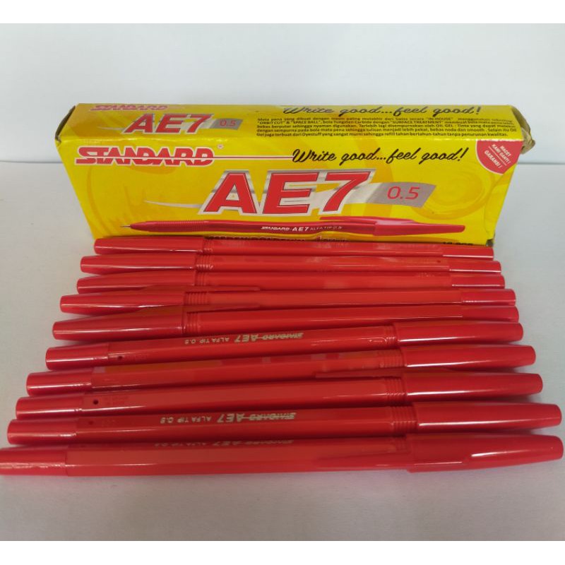 

Pulpen Standard AE7 warna merah ( per 1 pcs )