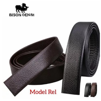 Tali Ikat Pinggang Kulit Asli Bison Denim Original