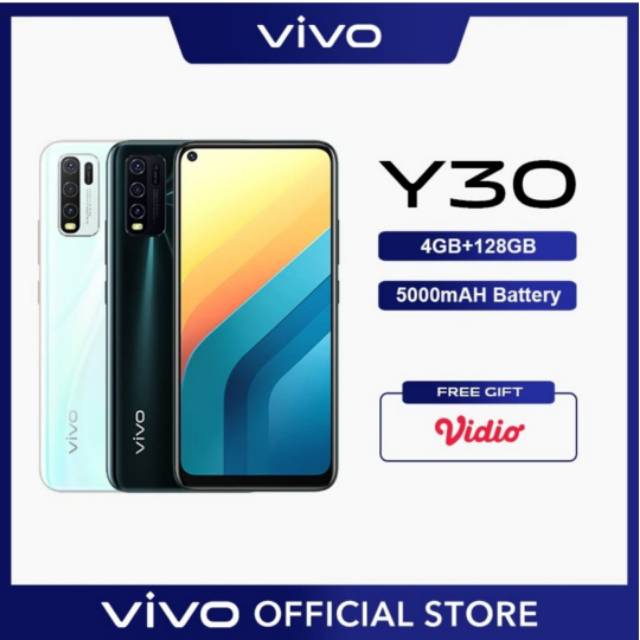 HP VIVO Y30 RAM 4 128GB GARANSI RESMI TERMURAH | Shopee Indonesia