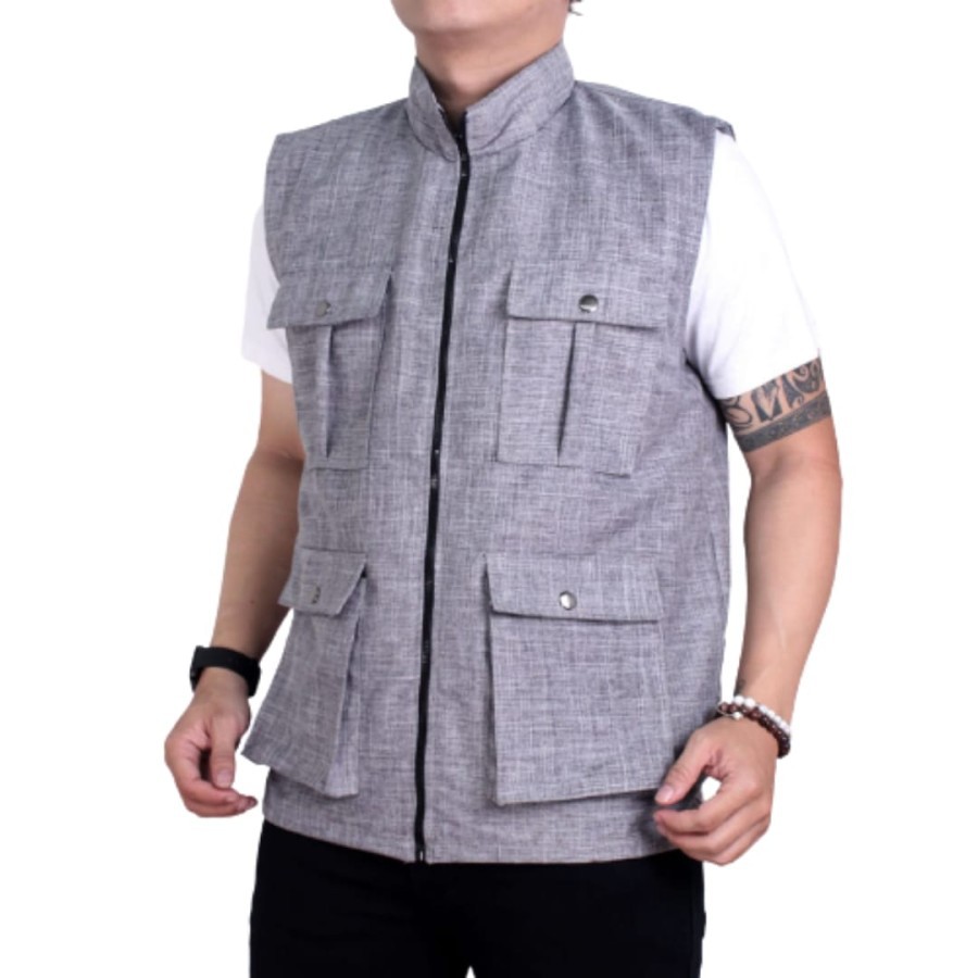 ROMPI PRIA OUTDOOR ROMPI IMPORT ROMPI BAHAN KATUN TEBAL VEST PRIA ANTI ANGIN BIKERS 1N9