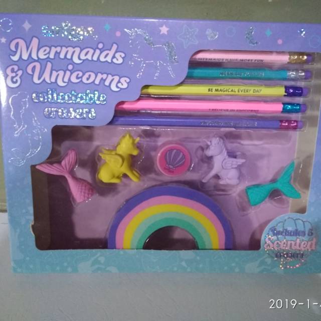 

Set pensil dan penghapus unicorn,smiggle