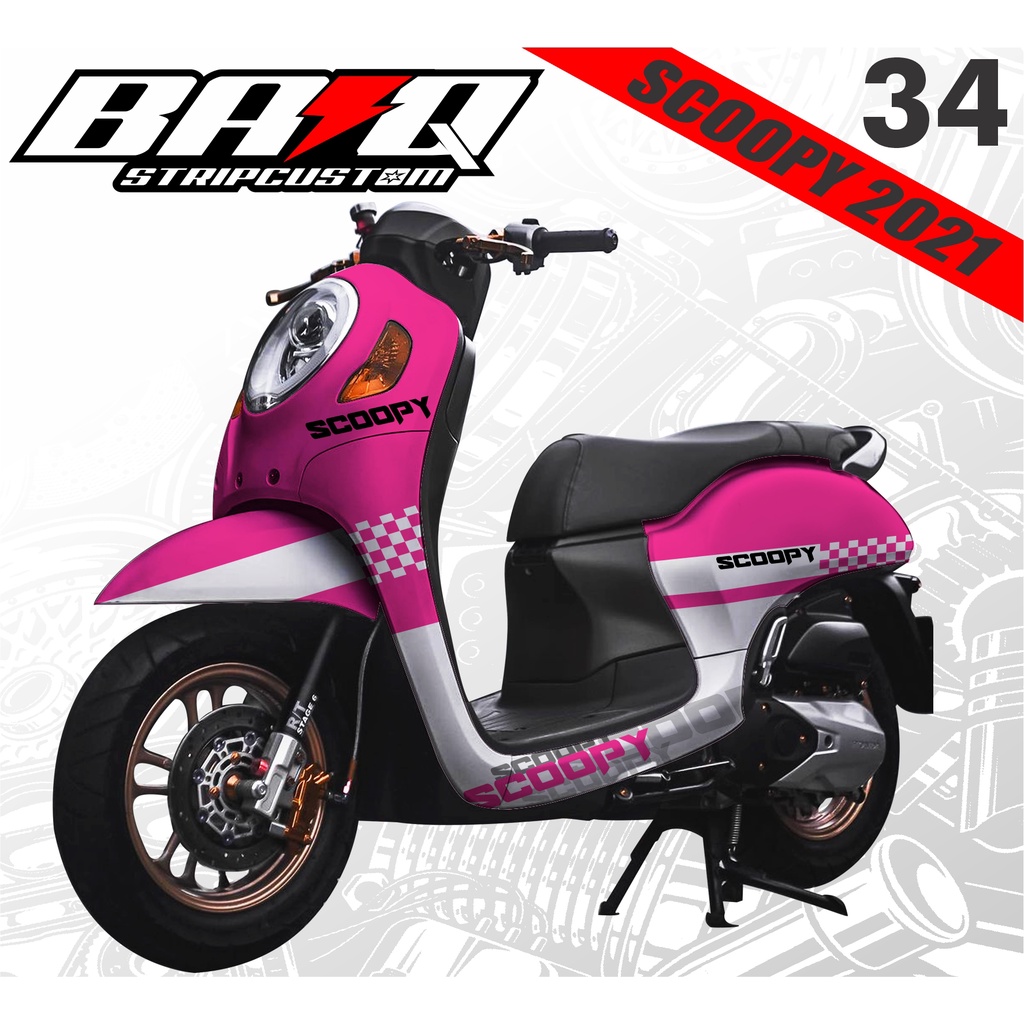 DECAL SCOOPY 2021 - DECAL SCOOPY 2021 VARIASI RACING KODE 034