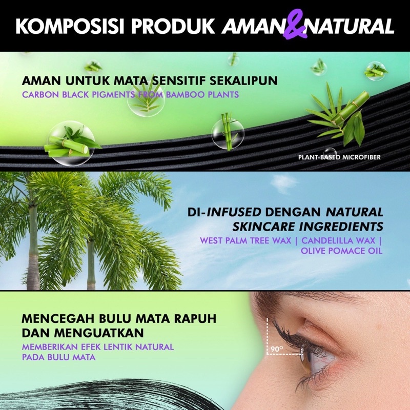 DAZZLE ME Holy Moly Volume Mascara Long Lasting Maskara Alis Waterproof